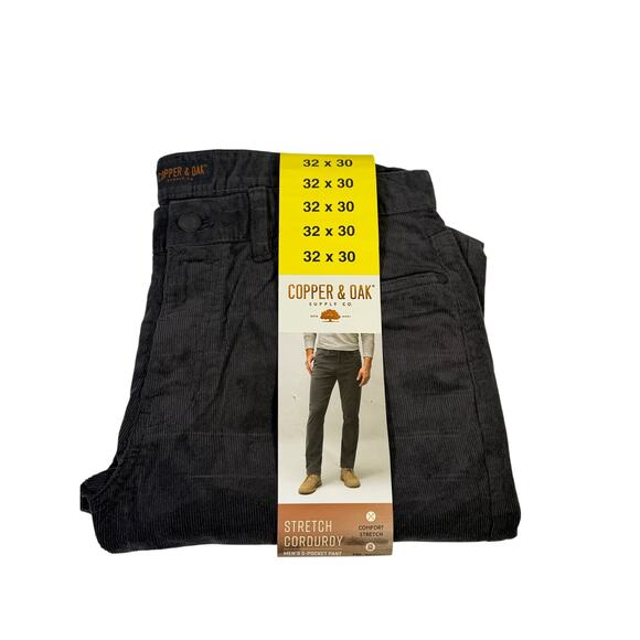 Cooper&oak Other - Copper & Oak Men’s Gray Corduroy Pants Size 32x30 New with Tags